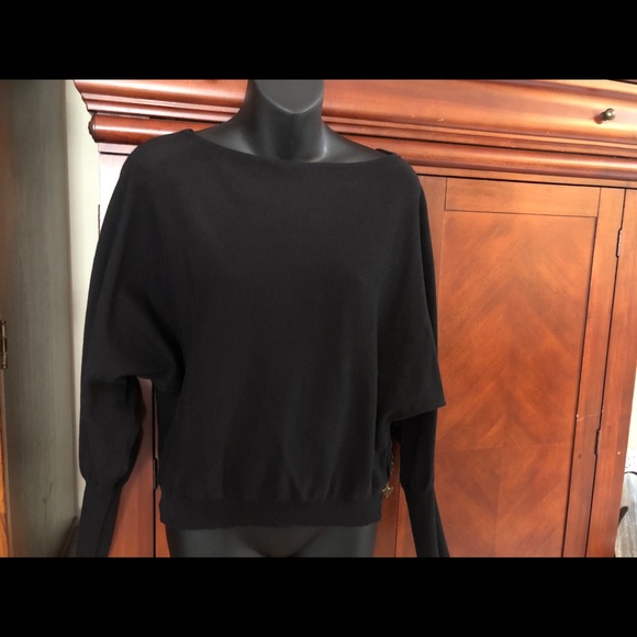 Black soft comfy boatneck sweater size small - Picture 1 of 9